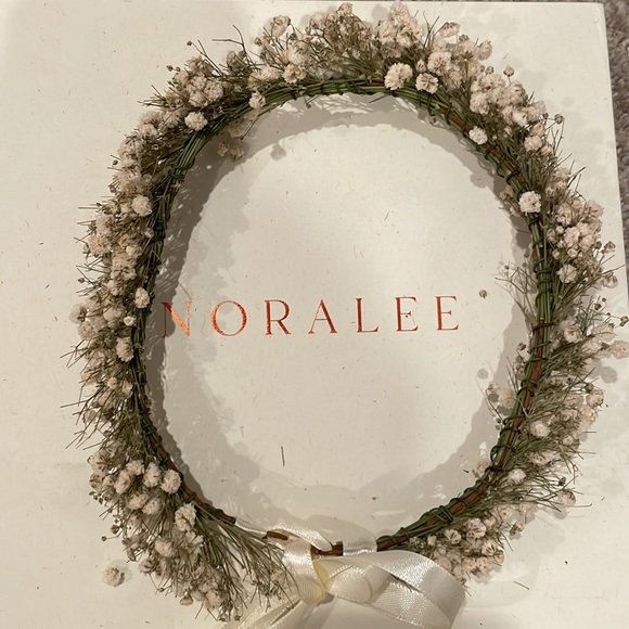 BHLDN Sunnie Flower Girl Preserved Baby’s Breath Crown NIB - Picture 5 of 7